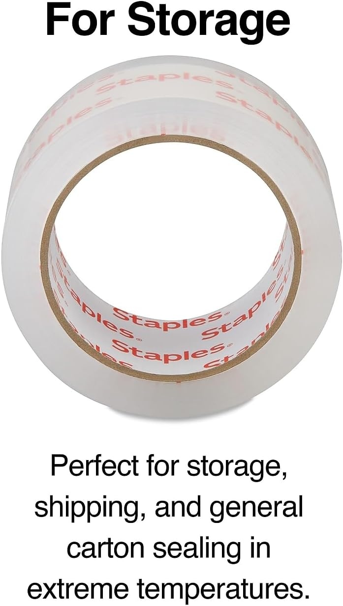 image:imageSTAPLES Moving amp Storage Packing Tape 188 x 546 Yards Clear 36 Rolls12 Pack