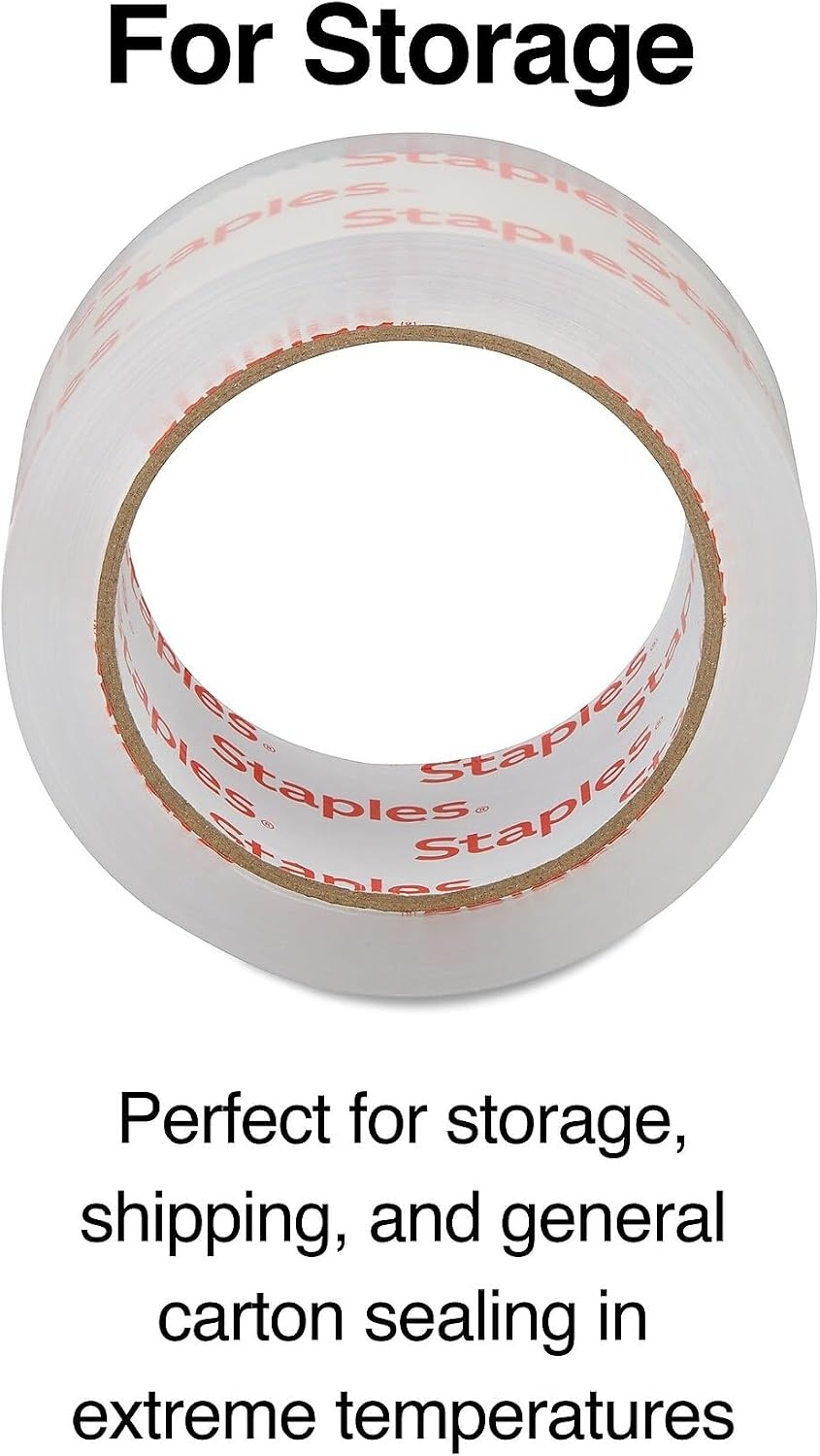 image:imageSTAPLES Moving amp Storage Packing Tape 188 x 546 Yards Clear 36 Rolls36 Pack