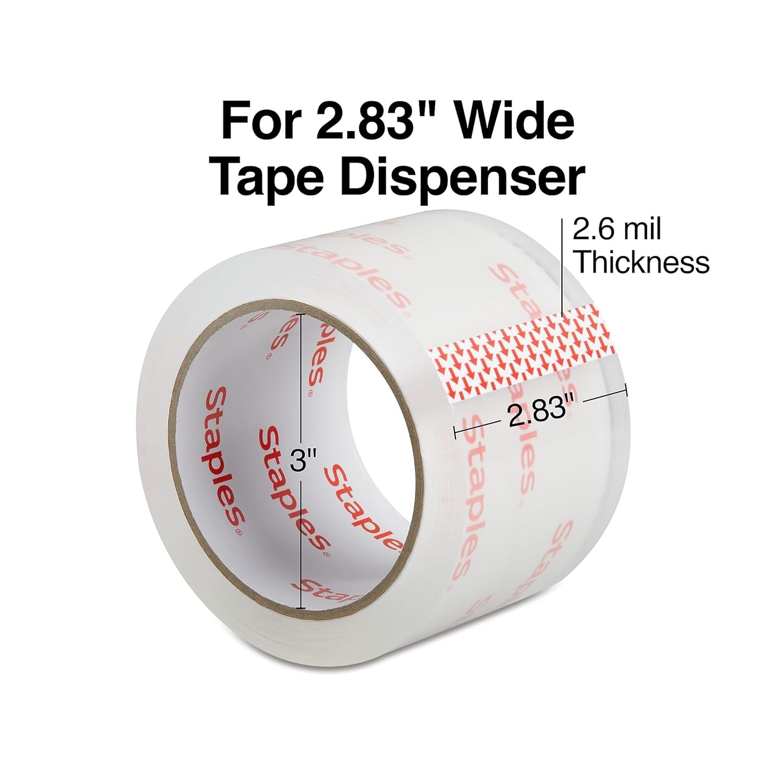image:imageSTAPLES Moving amp Storage Packing Tape 283 x 546 Yards Clear 6Rolls