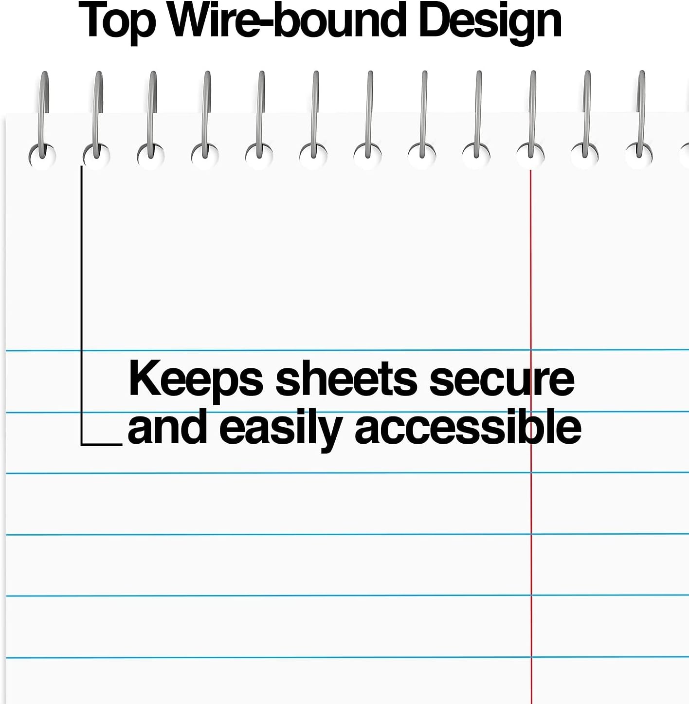image:imageSTAPLES Steno Notepads 6 x 9 Gregg Ruled Top Wirebound 80 Sheets 12PackWhite Paper