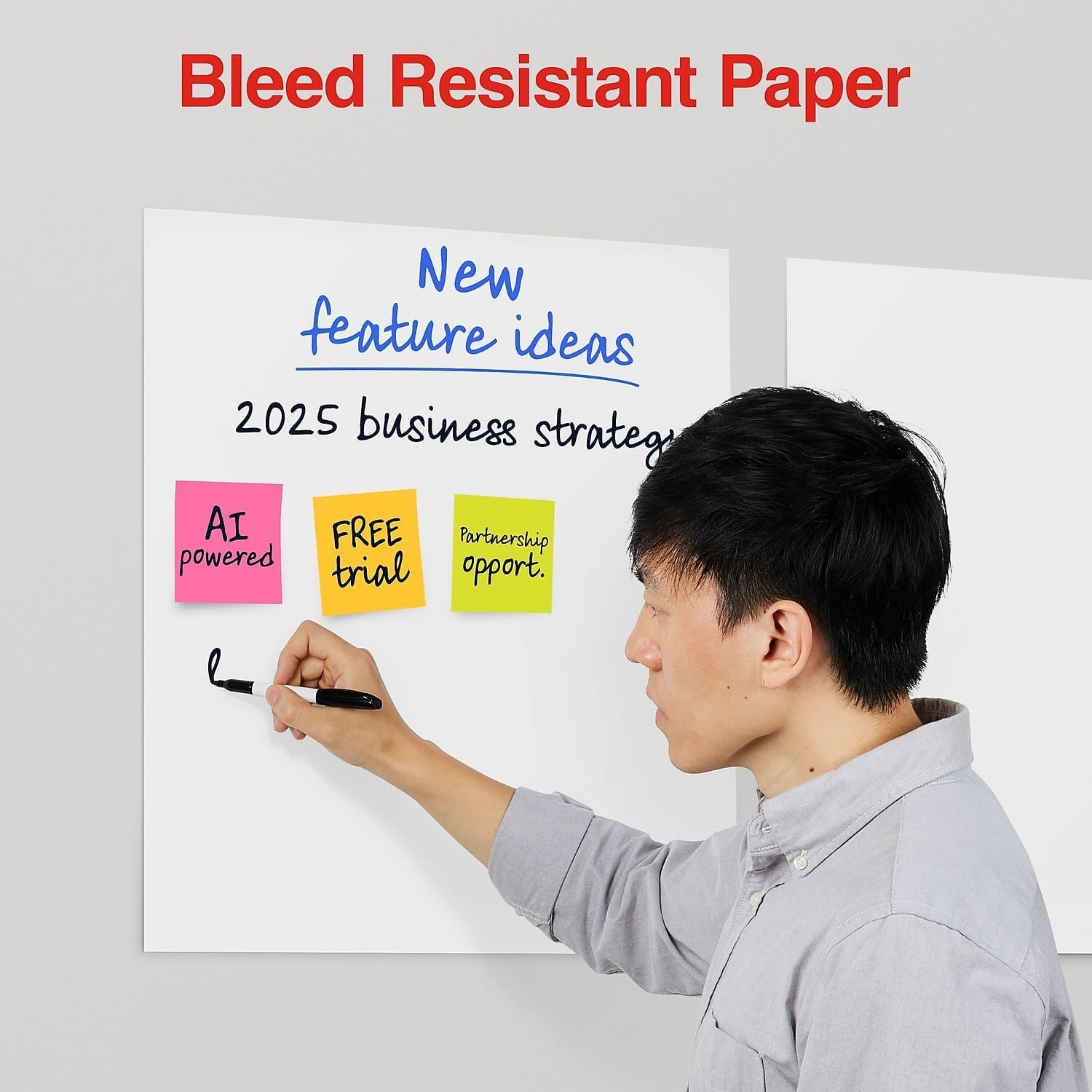 image:imageSTAPLES Stickies Tabletop Easel Pad 20 X 23 White 20 SheetsPad Easel Pad for Meetings amp Classrooms20 x 23