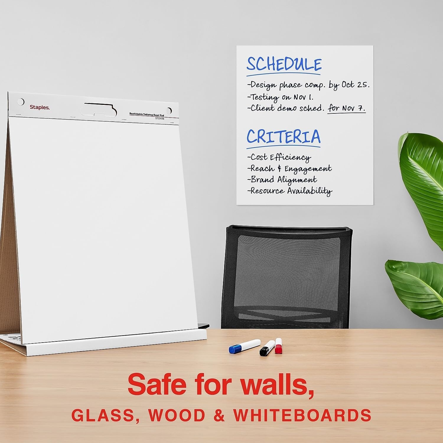 image:imageSTAPLES Stickies Tabletop Easel Pad 20 X 23 White 20 SheetsPad Easel Pad for Meetings amp Classrooms20 x 23
