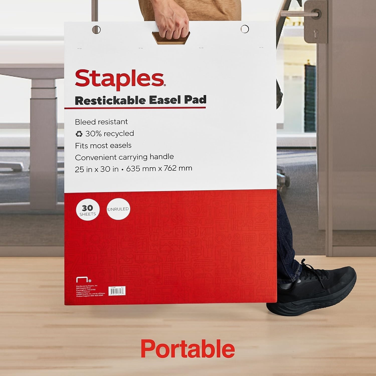 image:imageSTAPLES Stickies Tabletop Easel Pad 20 X 23 White 20 SheetsPad Easel Pad for Meetings amp Classrooms25 x 30