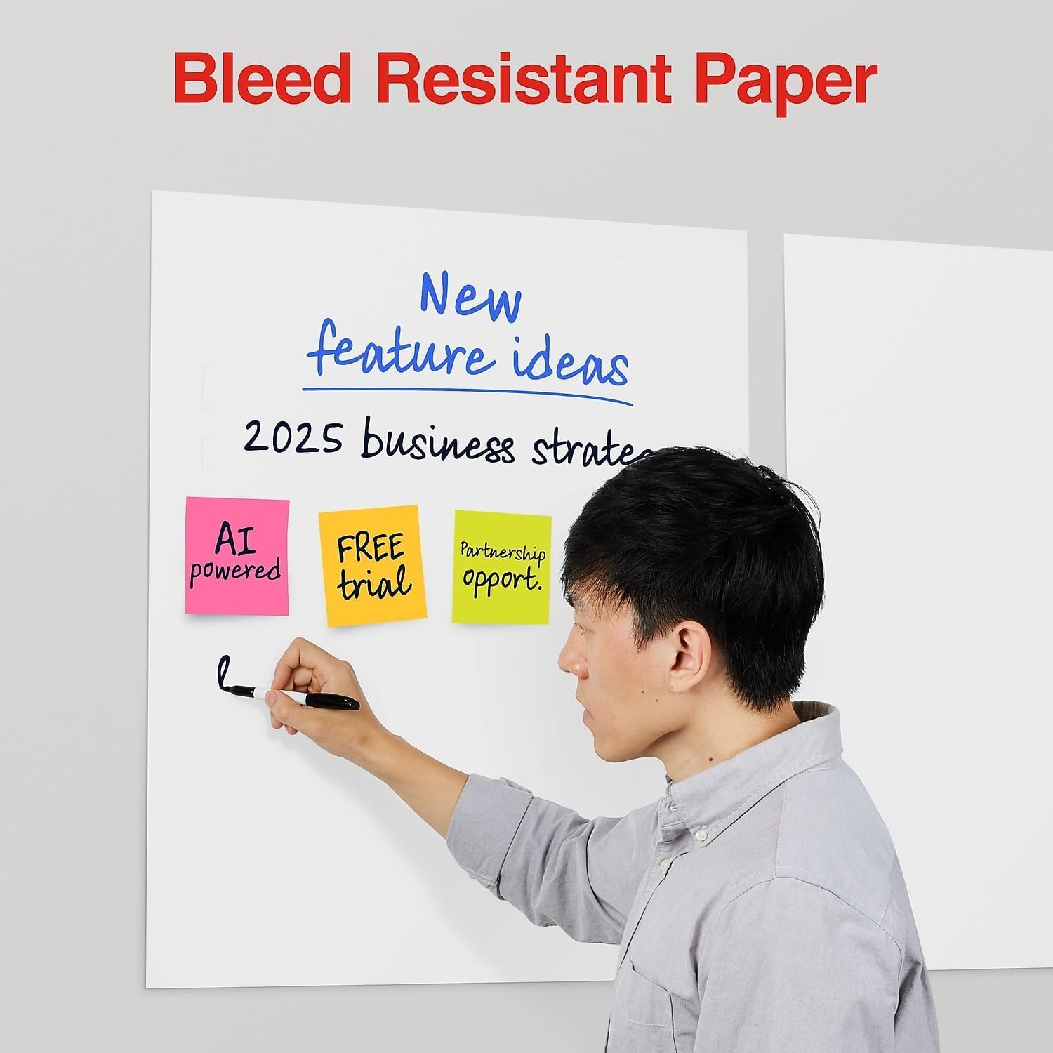 image:imageSTAPLES Stickies Tabletop Easel Pad 20 X 23 White 20 SheetsPad Easel Pad for Meetings amp Classrooms25 x 30