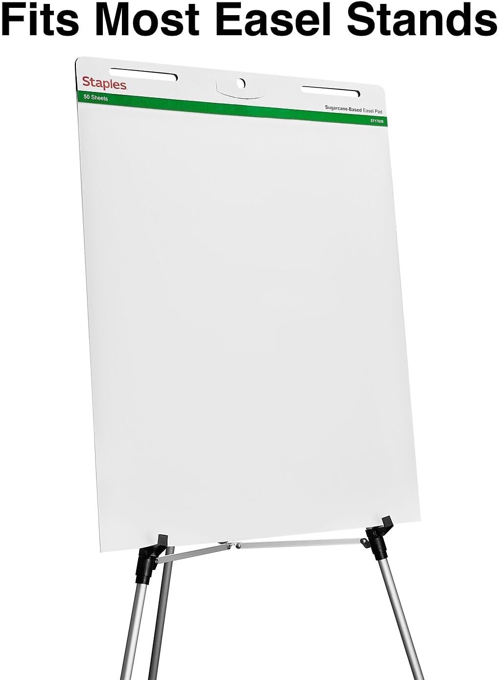 image:imageSTAPLES Stickies Tabletop Easel Pad 20 X 23 White 20 SheetsPad Easel Pad for Meetings amp Classrooms27 x 35