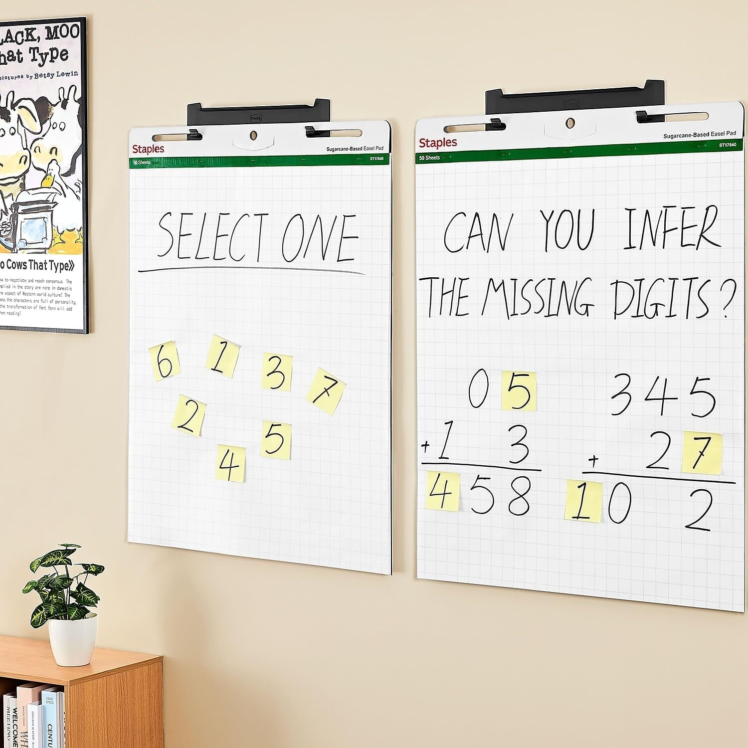 image:imageSTAPLES Stickies Tabletop Easel Pad 20 X 23 White 20 SheetsPad Easel Pad for Meetings amp Classrooms27 x 35 Grid