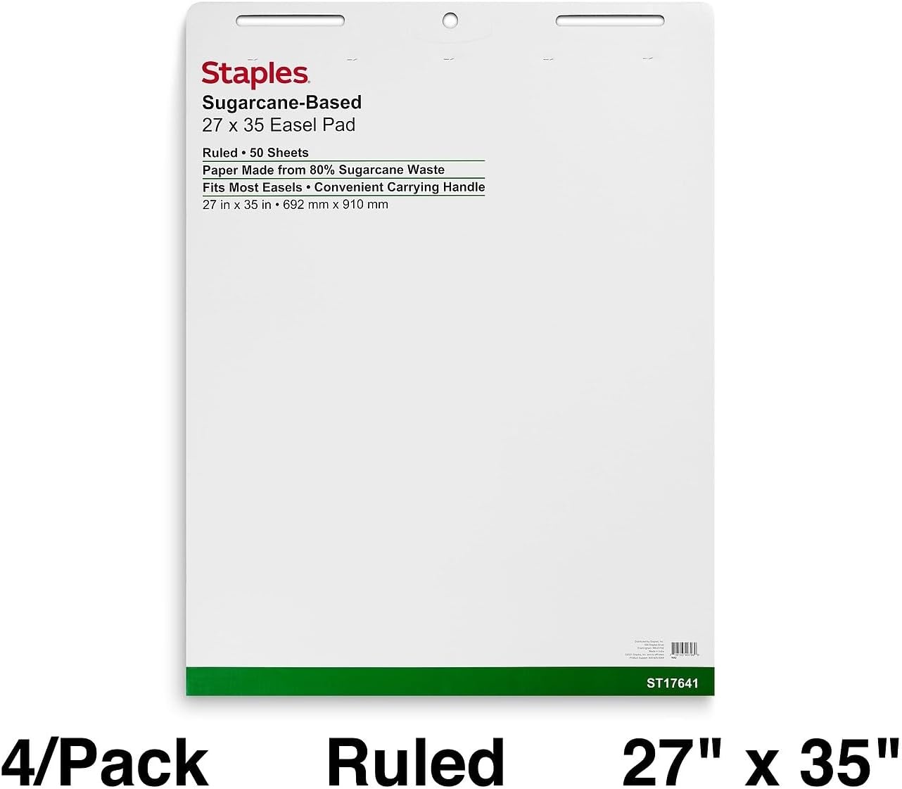 image:imageSTAPLES Stickies Tabletop Easel Pad 20 X 23 White 20 SheetsPad Easel Pad for Meetings amp Classrooms27 x 35 Ruled