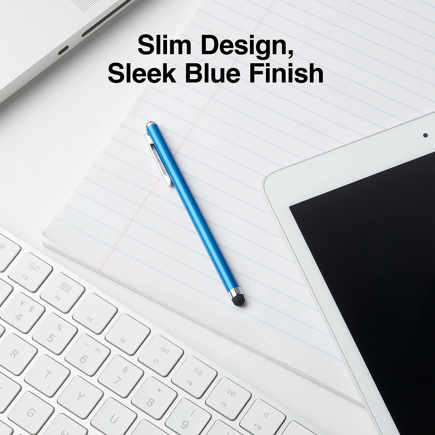 image:imageSTAPLES Universal Slim Stylus Pen HighPrecision Capacitive Tip for Touch Screens on iPad iPhone Android Tablets amp Smartphones Lightweight Design SilverBlue