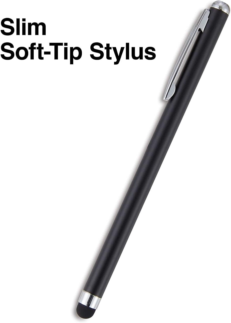 image:imageSTAPLES Universal Slim Stylus Pen HighPrecision Capacitive Tip for Touch Screens on iPad iPhone Android Tablets amp Smartphones Lightweight Design SilverBlack