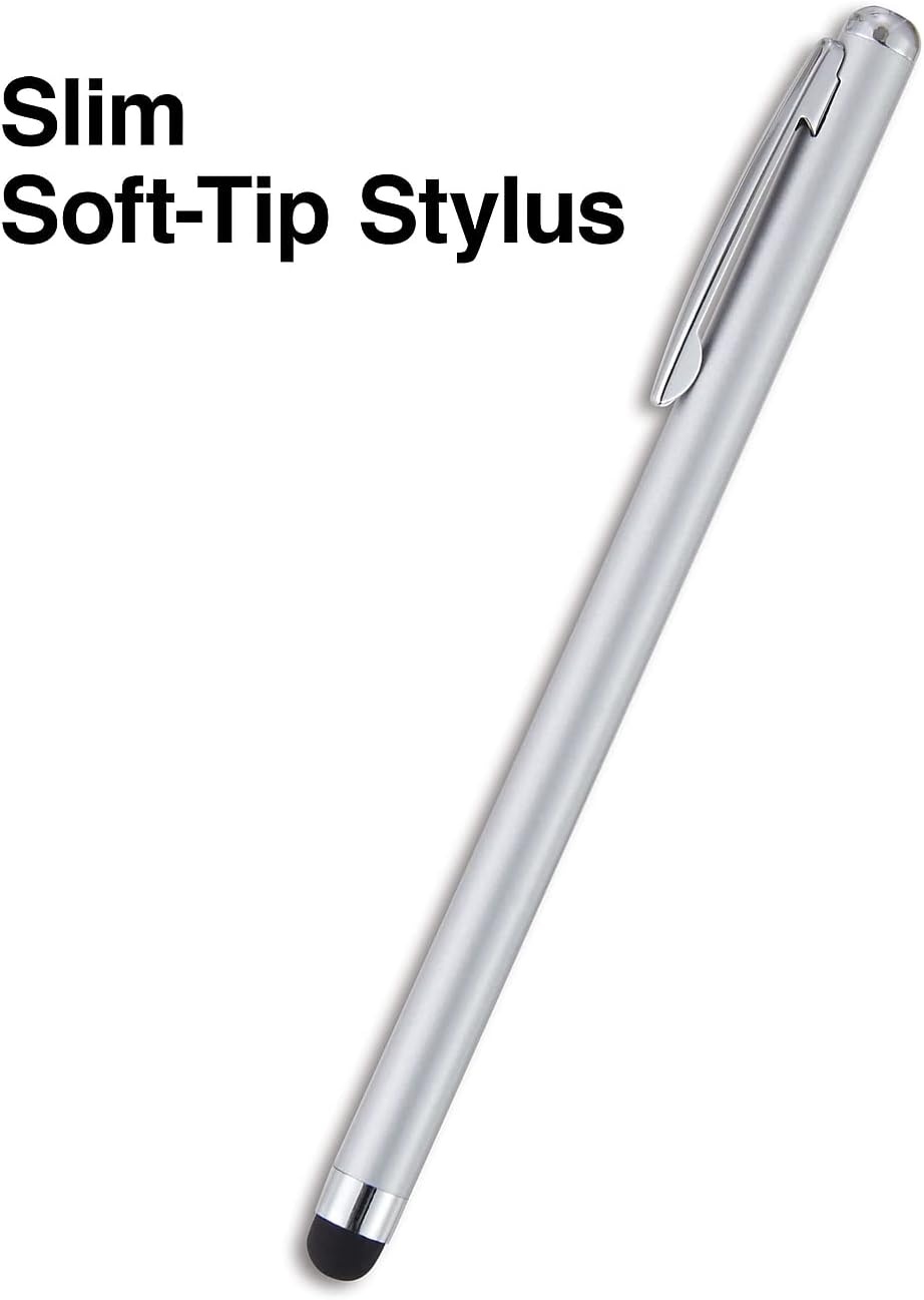 image:imageSTAPLES Universal Slim Stylus Pen HighPrecision Capacitive Tip for Touch Screens on iPad iPhone Android Tablets amp Smartphones Lightweight Design SilverSilver