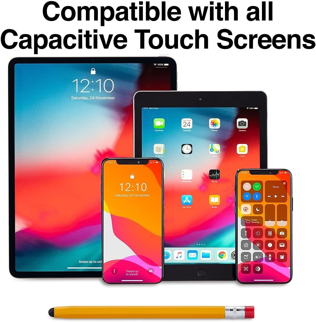 image:imageSTAPLES Universal Touch Screen Stylus HighPrecision Capacitive Pencil for iPad iPhone Samsung amp Android Tablets Smooth Writing amp Navigation for All Touchscreen Devices
