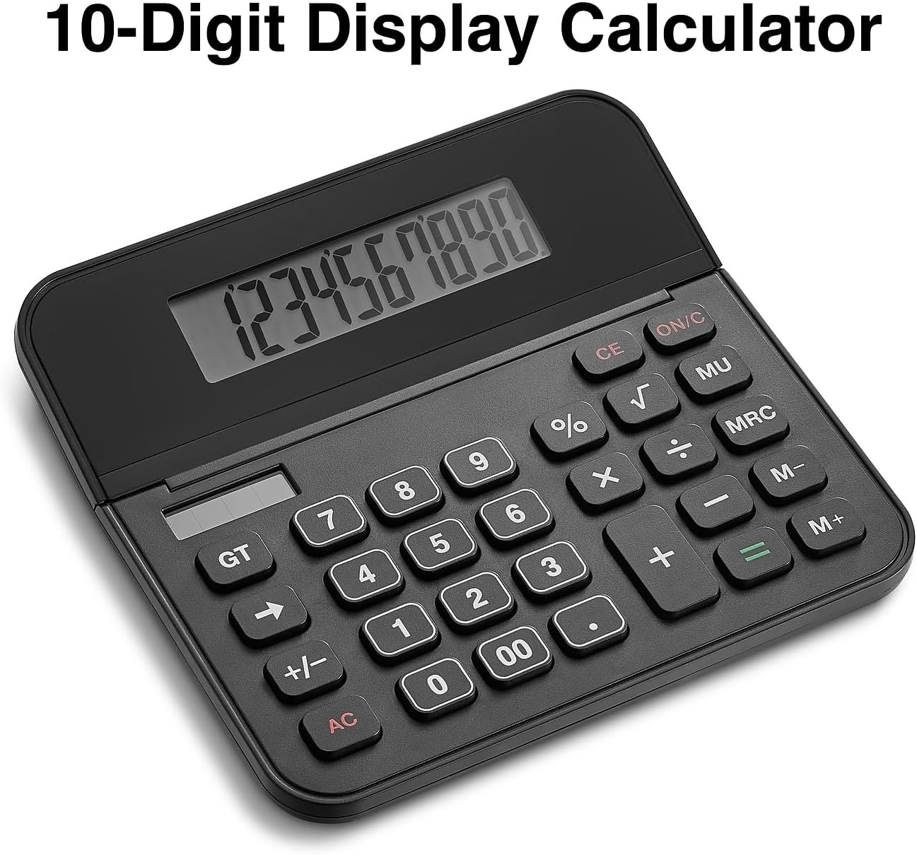 image:imageStaples 10Digit Desktop Calculator Large Display with Big Buttons Solar amp Battery Dual Power Basic Office Calculator for Business Home amp School Black 2Pack ST250CCVS