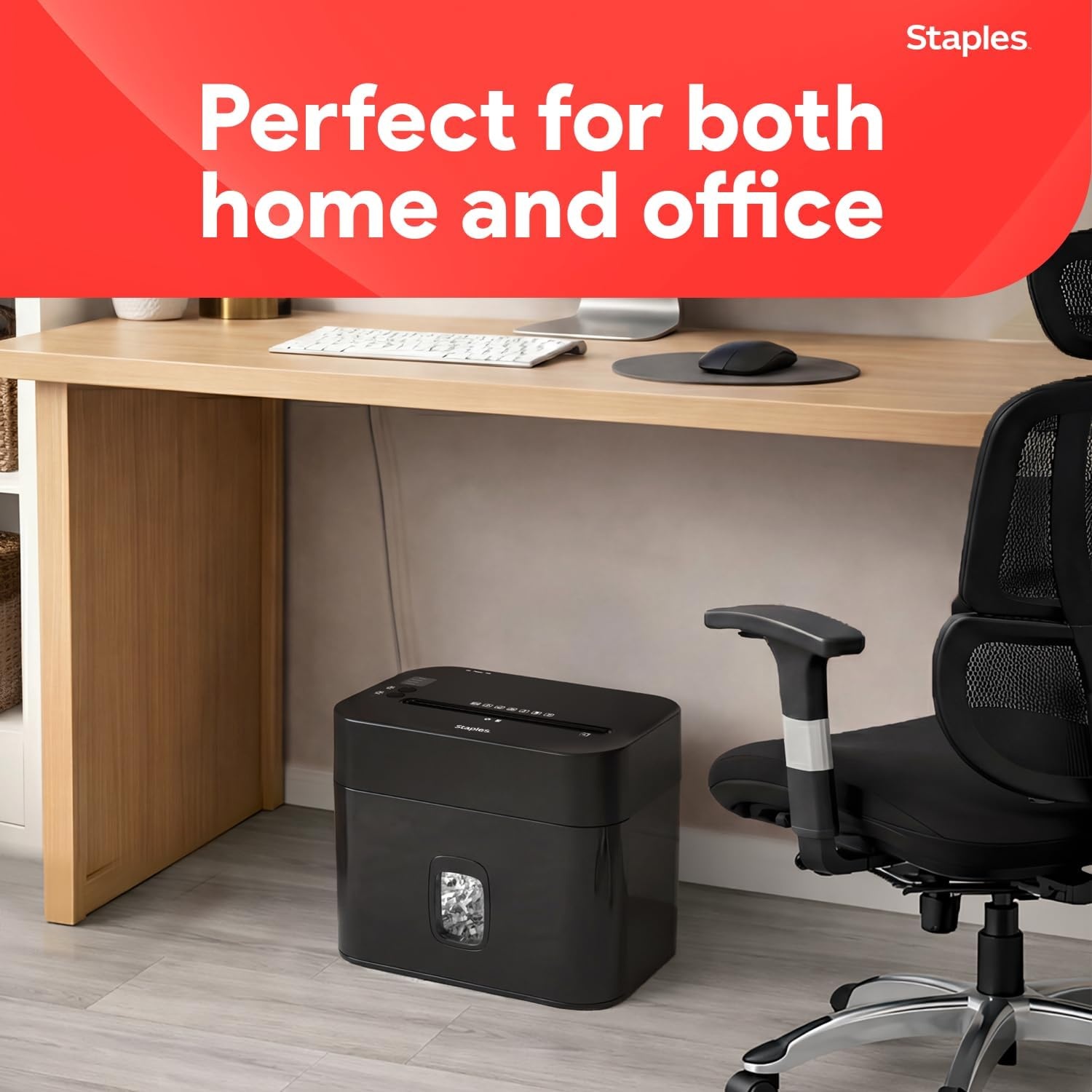 image:imageStaples 12Sheet MicroCut Paper Shredder HighSecurity Shreds Credit Cards for Home amp Office AntiJam Black12 Sheet Wide