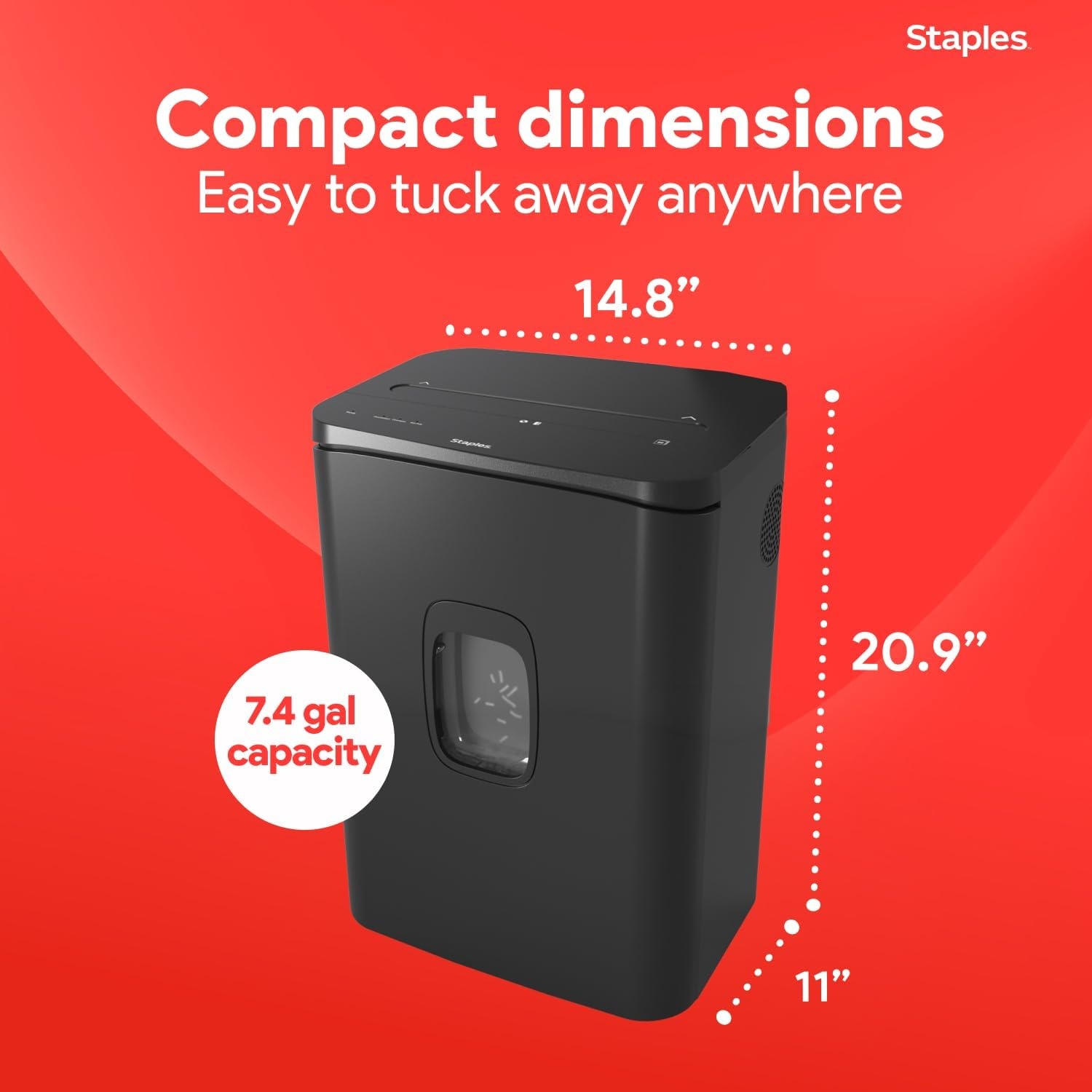 image:imageStaples 12Sheet MicroCut Paper Shredder HighSecurity Shreds Credit Cards for Home amp Office AntiJam Black20 Sheet