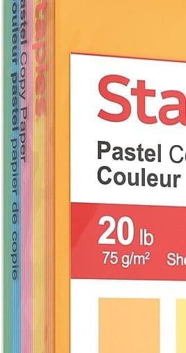 image:imageStaples 30 Recycled 85 x 11 Inch 20 lbs 500Sheets Pack Blue For Office School amp HomeAssorted