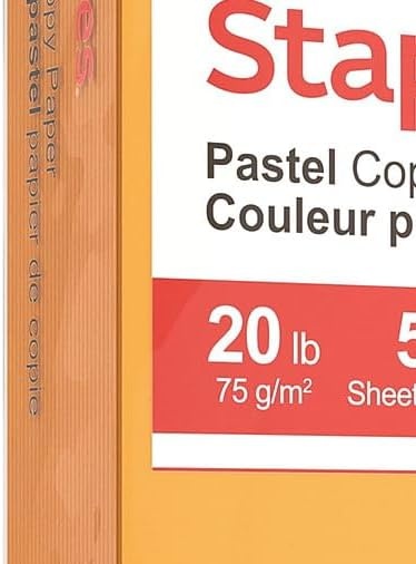 image:imageStaples 30 Recycled 85 x 11 Inch 20 lbs 500Sheets Pack Blue For Office School amp HomeGoldenrod