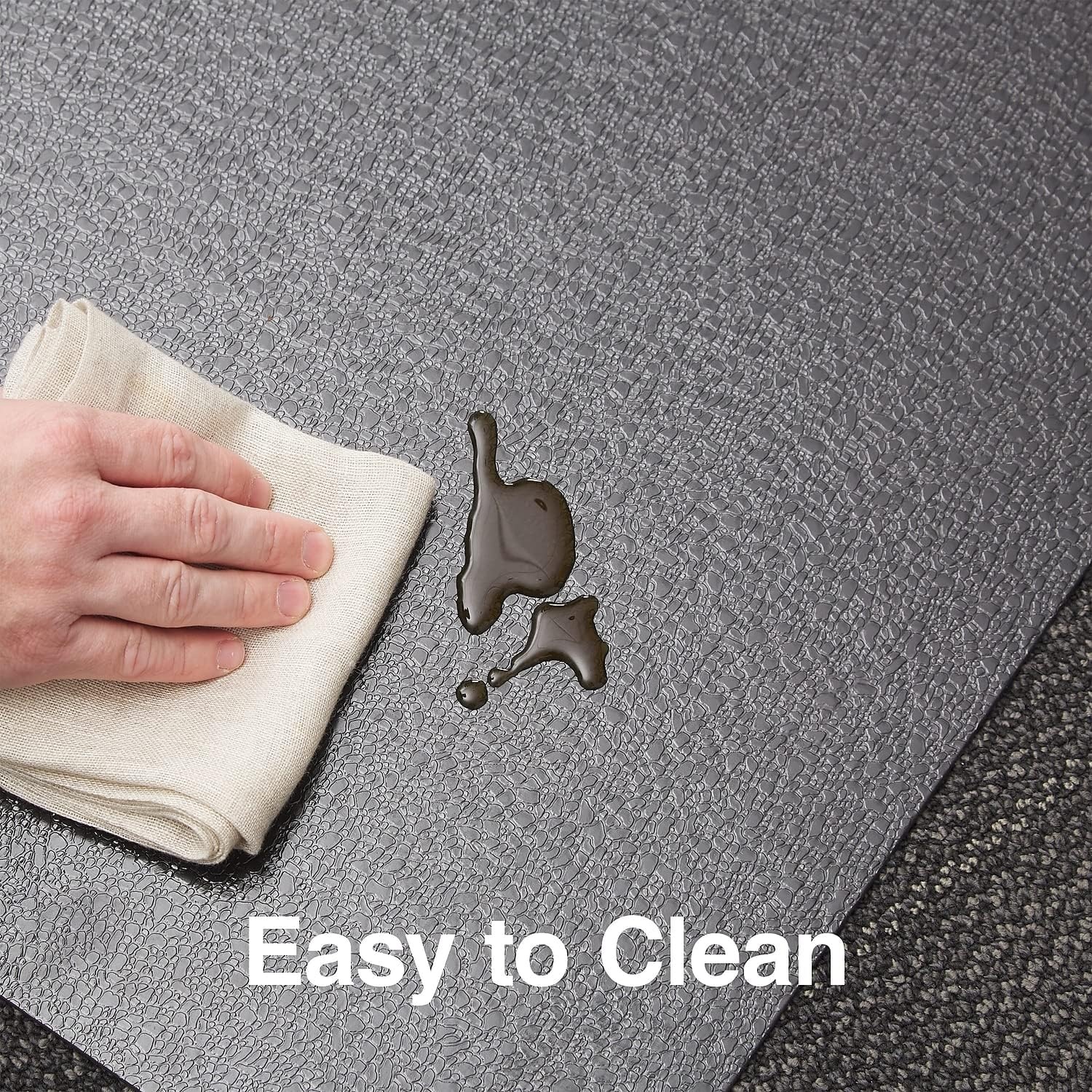 image:imageStaples 36X48 LowPile Chair Mat Black No LipBlack