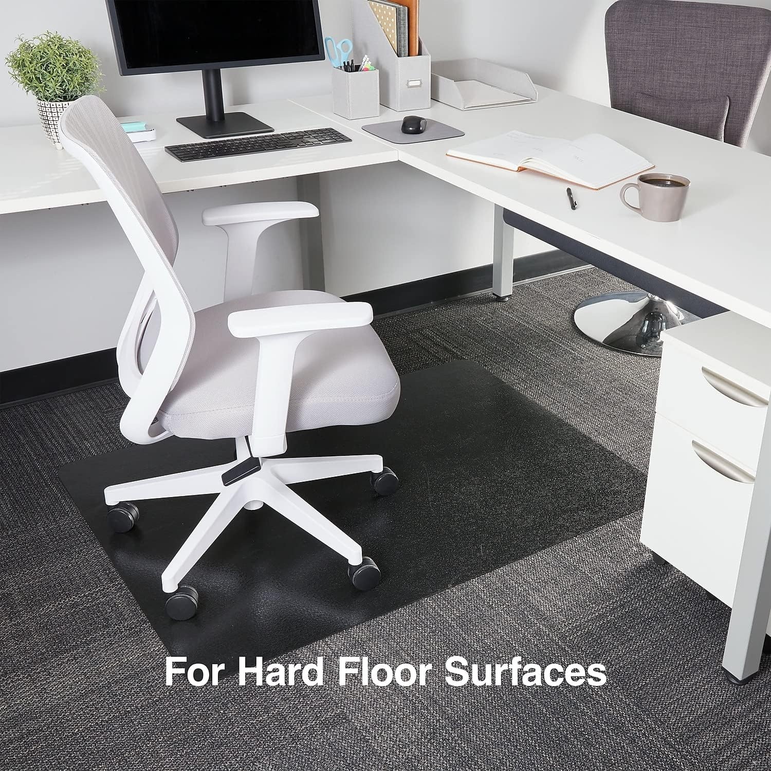 image:imageStaples 36X48 LowPile Chair Mat Black No LipBlack