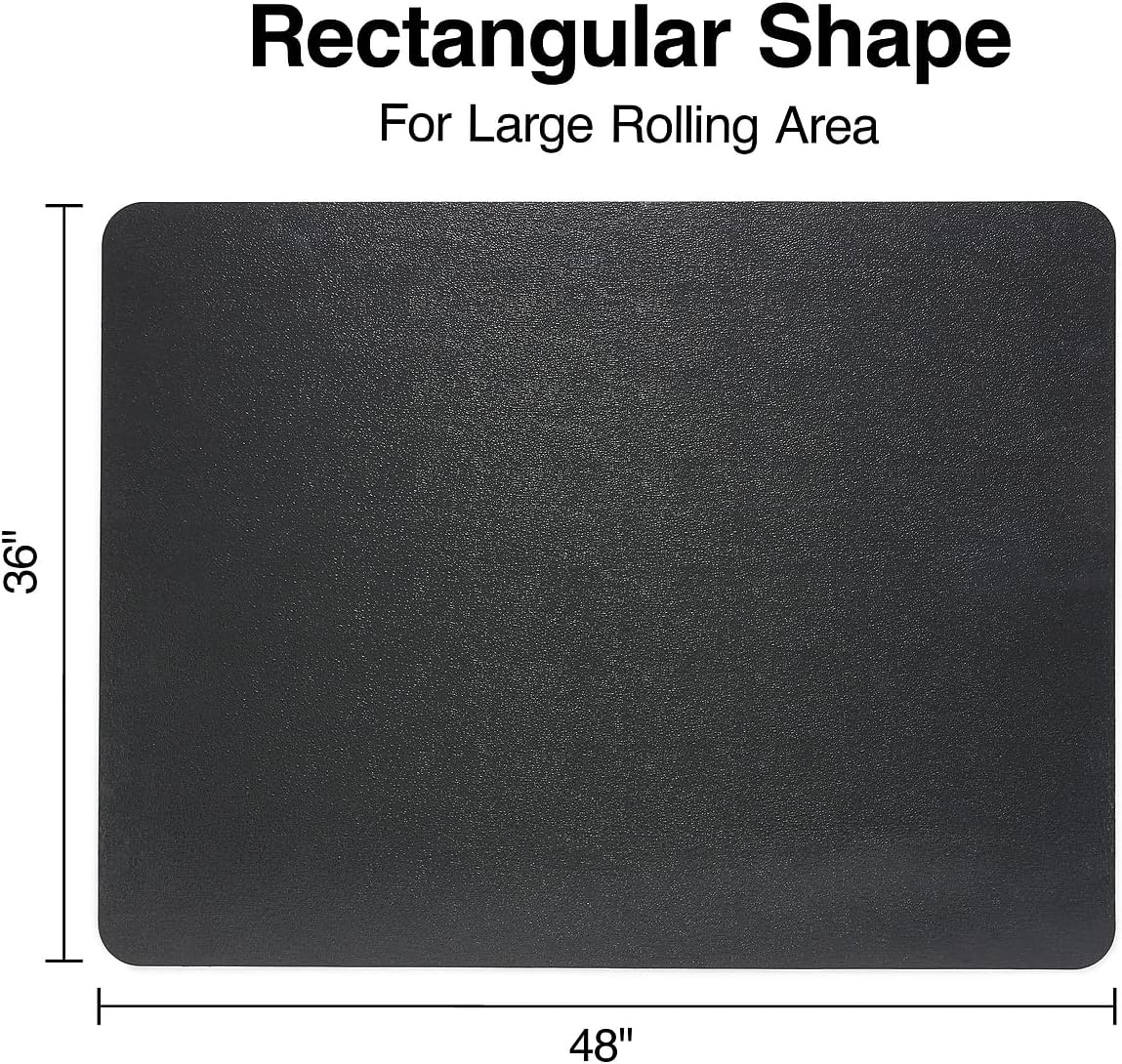image:imageStaples 36X48 LowPile Chair Mat Black No LipBlack