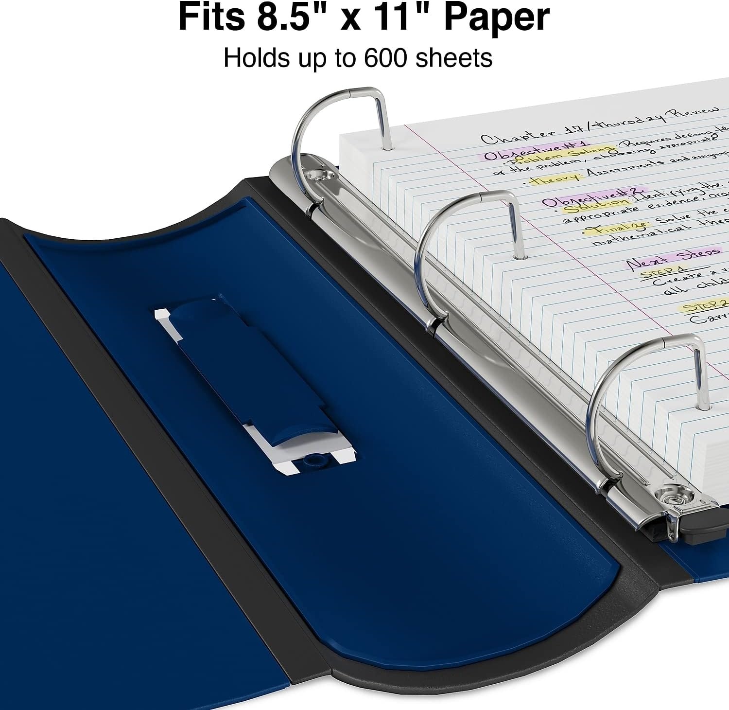 image:imageStaples 3Inch 3Ring Better Binder Durable View Binder for Office amp School Organization Navy Blue 2Pack