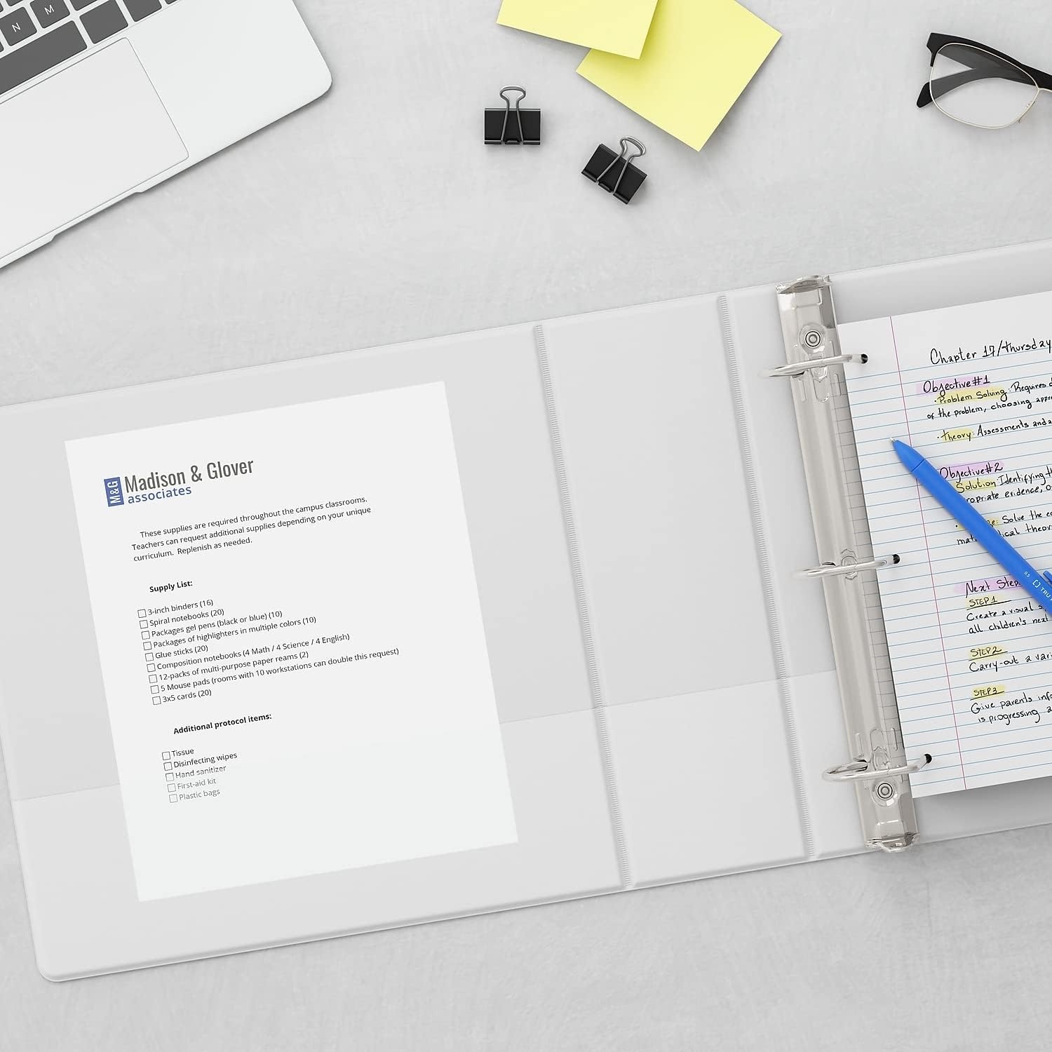 image:imageStaples 3Ring Binder 2 DRing White HighCapacity Organizer for Home Office amp School Holds up to 480 Sheets 6PackWhite