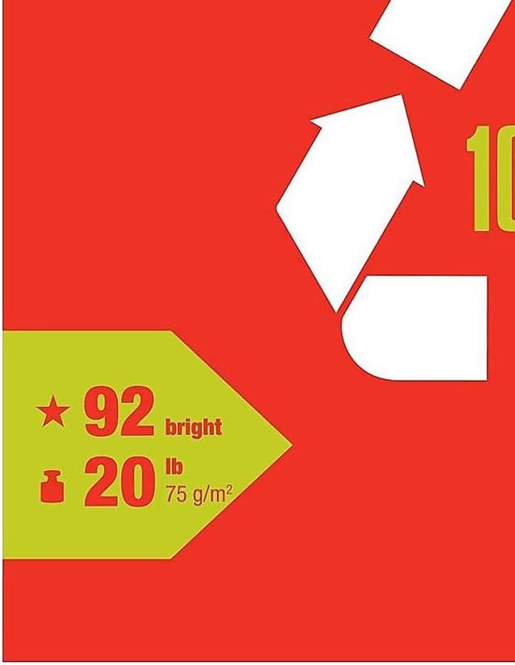 image:imageStaples 50 Recycled 85Inch x 11Inch Multipurpose Paper 24 lbs 96 Bright 10 RMCT For Office School amp Home100 Recycled