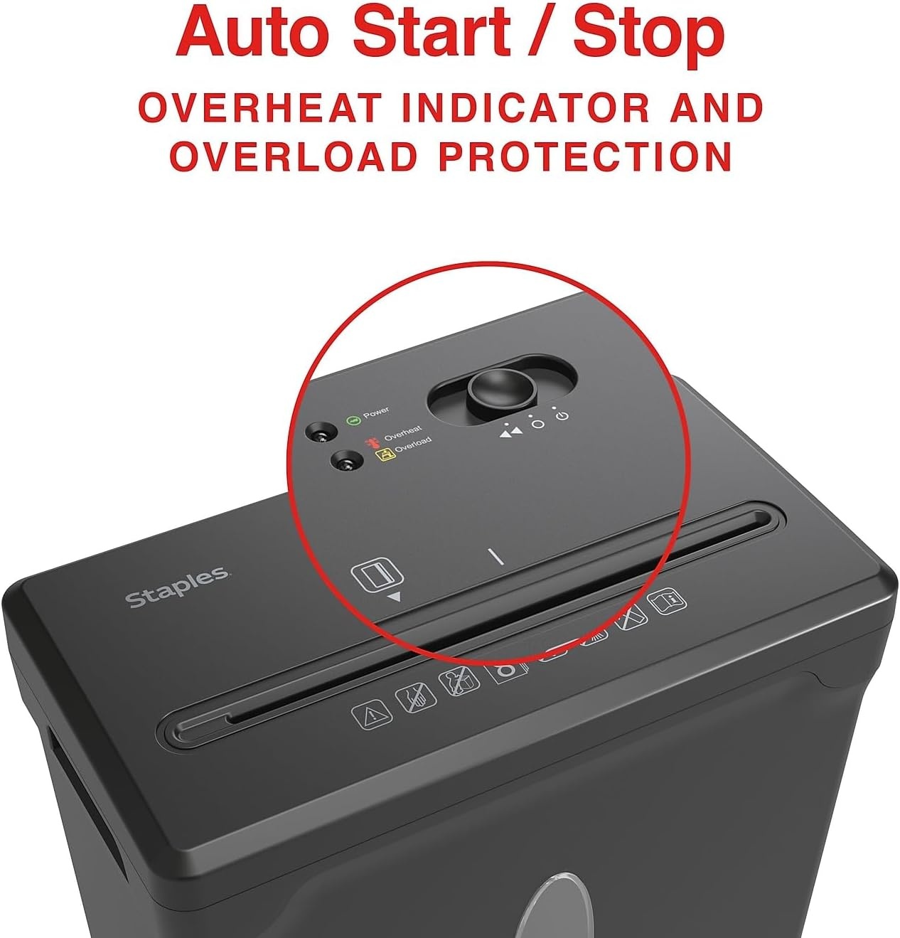 image:imageStaples 8Sheet CrossCut Paper Shredder AntiJam Shreds PaperCredit CardsStaples for Office amp Home Use with 36 Gallon Bin Black8 Sheet