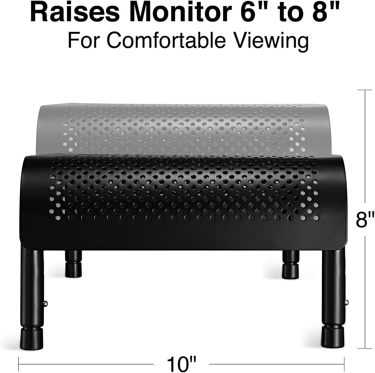 image:imageStaples Adjustable Steel Monitor Stand Ergonomic Desktop Riser for Monitors Laptops amp Office Accessories