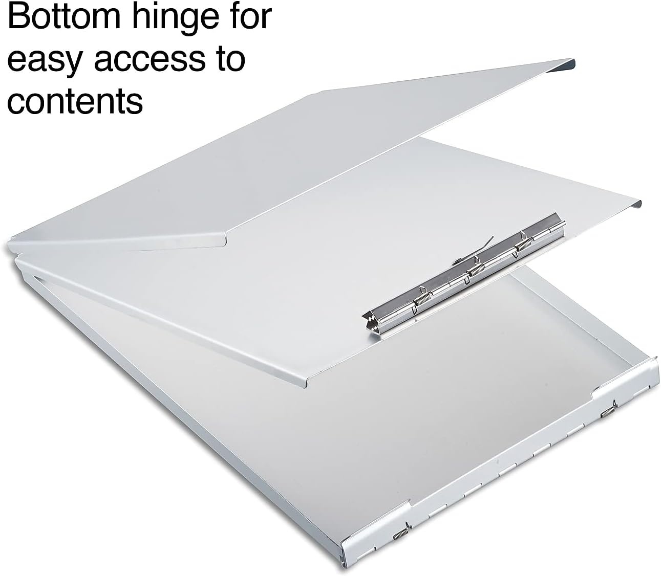 image:imageStaples Aluminum Storage Clipboard Letter Size Silver HeavyDuty Clipboard with Storage