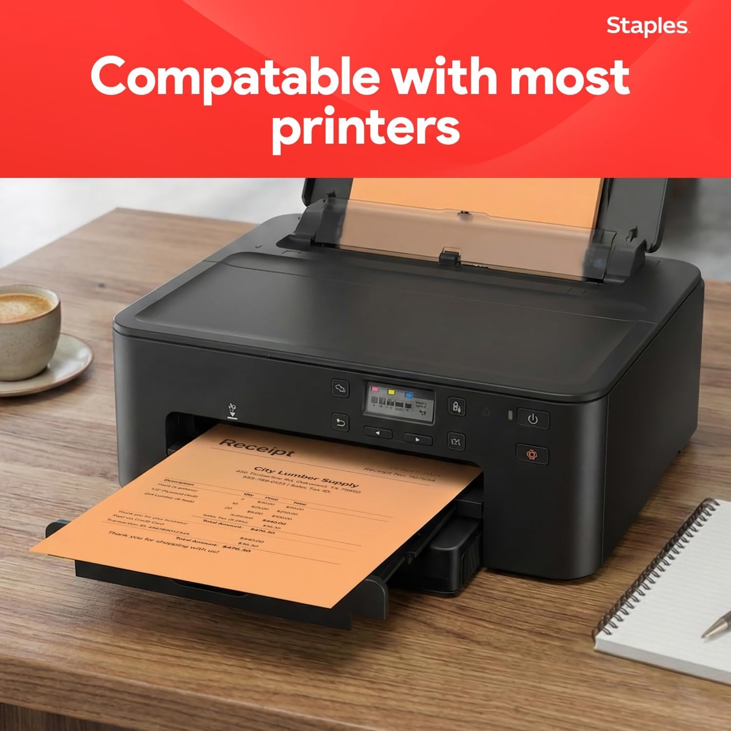 image:imageStaples Brights Colored Paper 8 12Inch x 11Inch Orange 500Ream For Office School amp HomeOrange