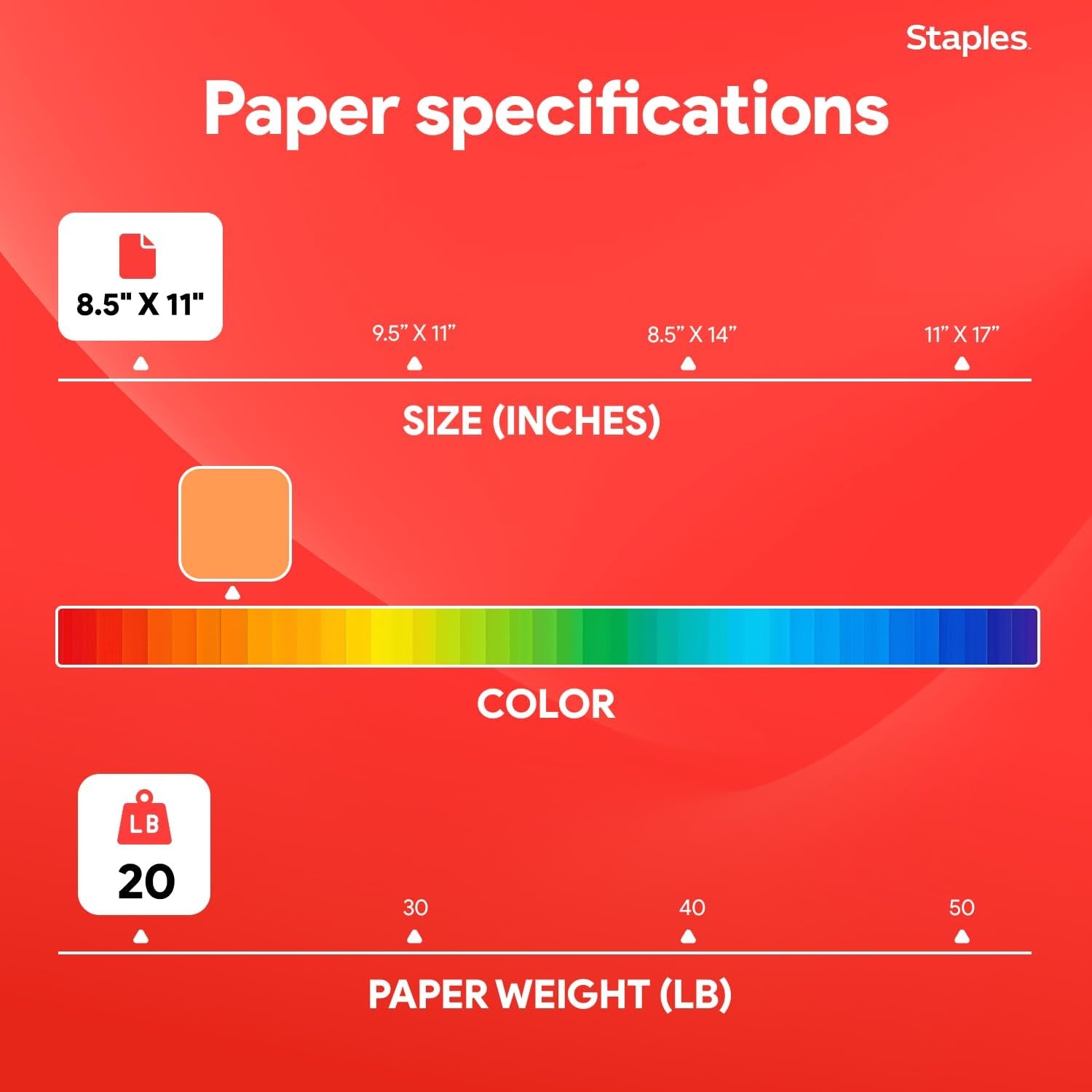 image:imageStaples Brights Colored Paper 8 12Inch x 11Inch Orange 500Ream For Office School amp HomeOrange