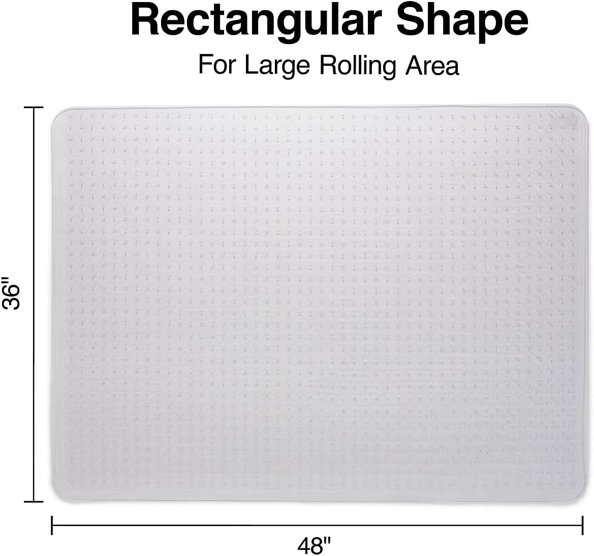 image:imageStaples Carpet Chair Mat 46 x 60 HighPile Clear 20361CC36 x 48