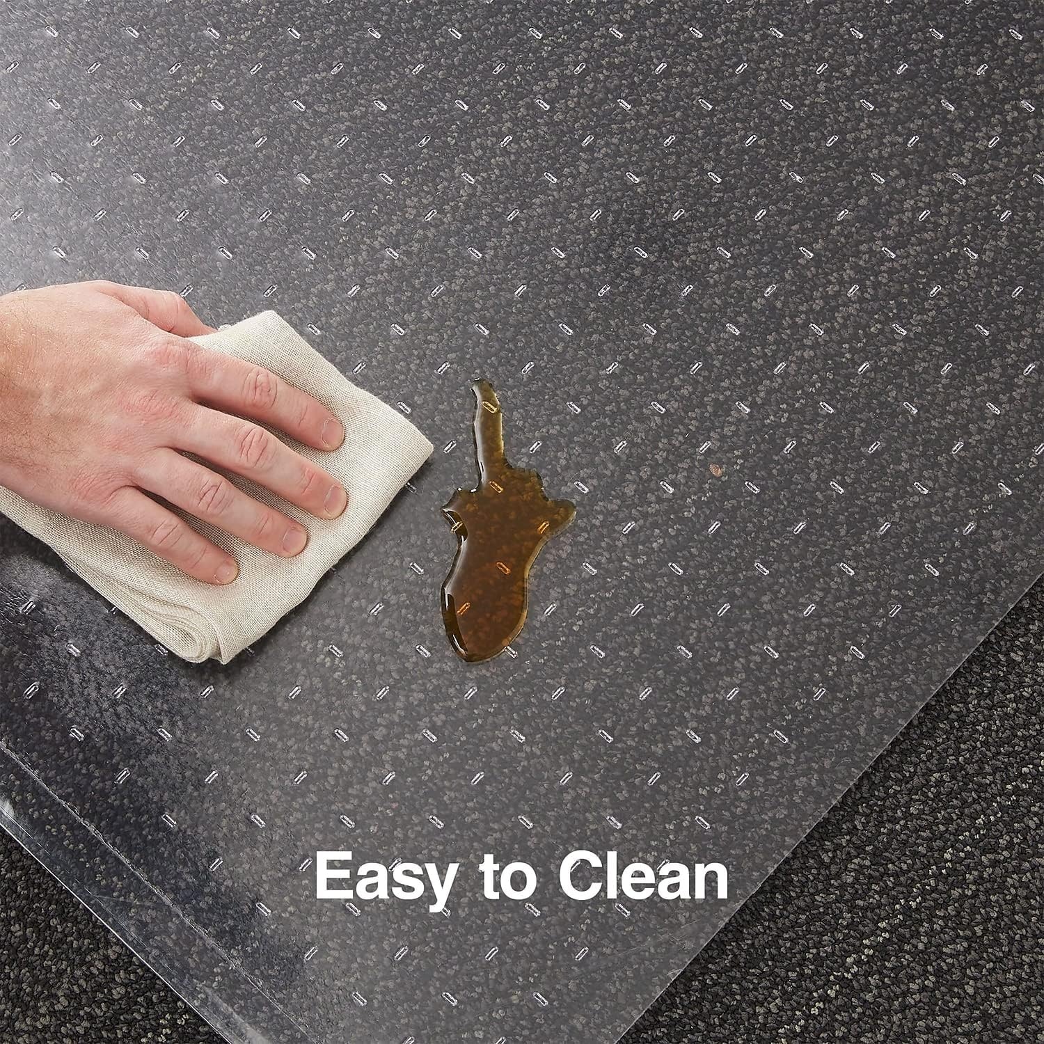 image:imageStaples Carpet Chair Mat 46 x 60 HighPile Clear 20361CC36 x 48