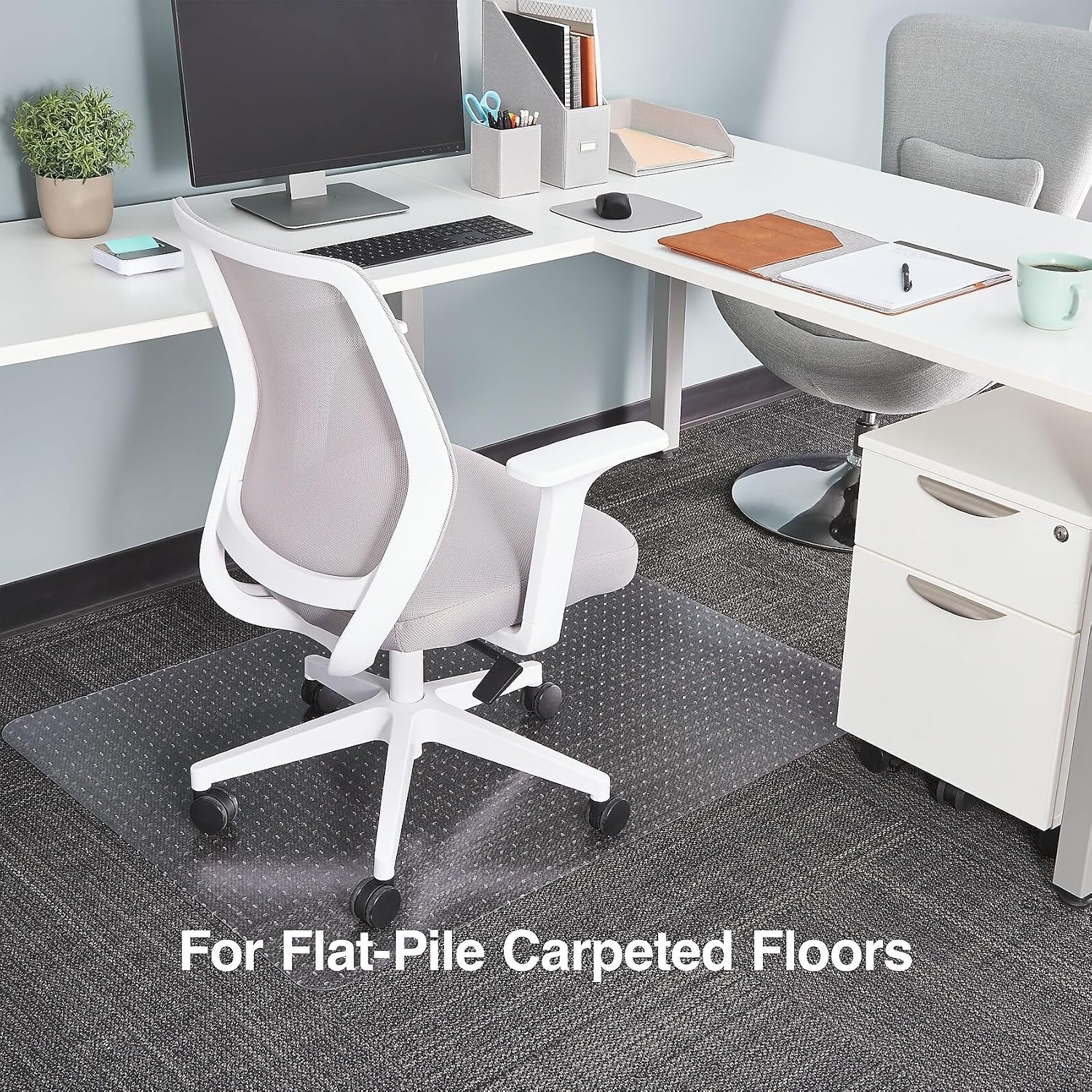 image:imageStaples Carpet Chair Mat 46 x 60 HighPile Clear 20361CC36 x 48