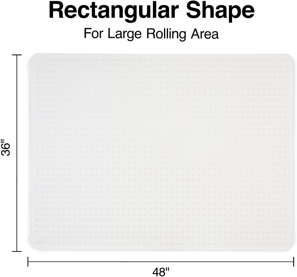 image:imageStaples Carpet Chair Mat 46 x 60 HighPile Clear 20361CC36 x 48