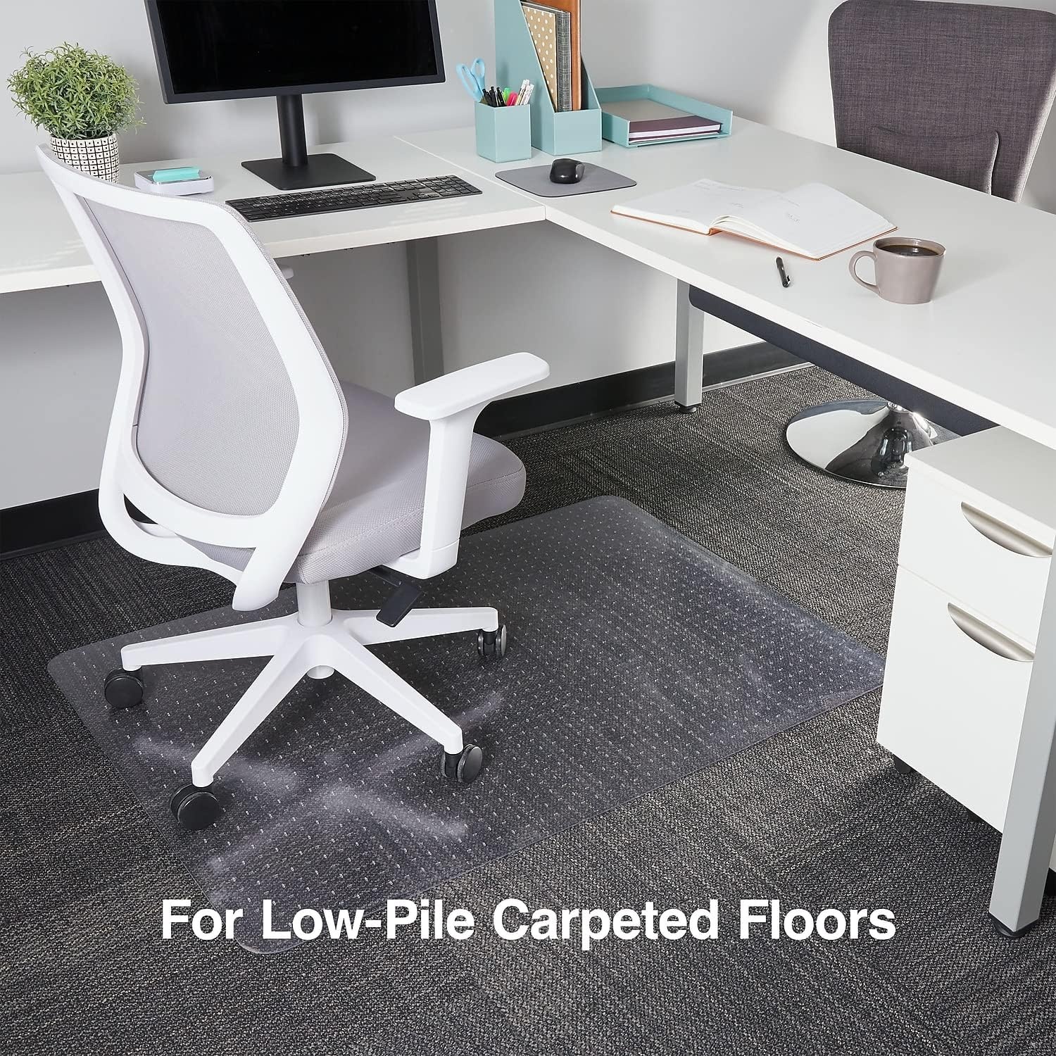 image:imageStaples Carpet Chair Mat 46 x 60 HighPile Clear 20361CC36 x 48