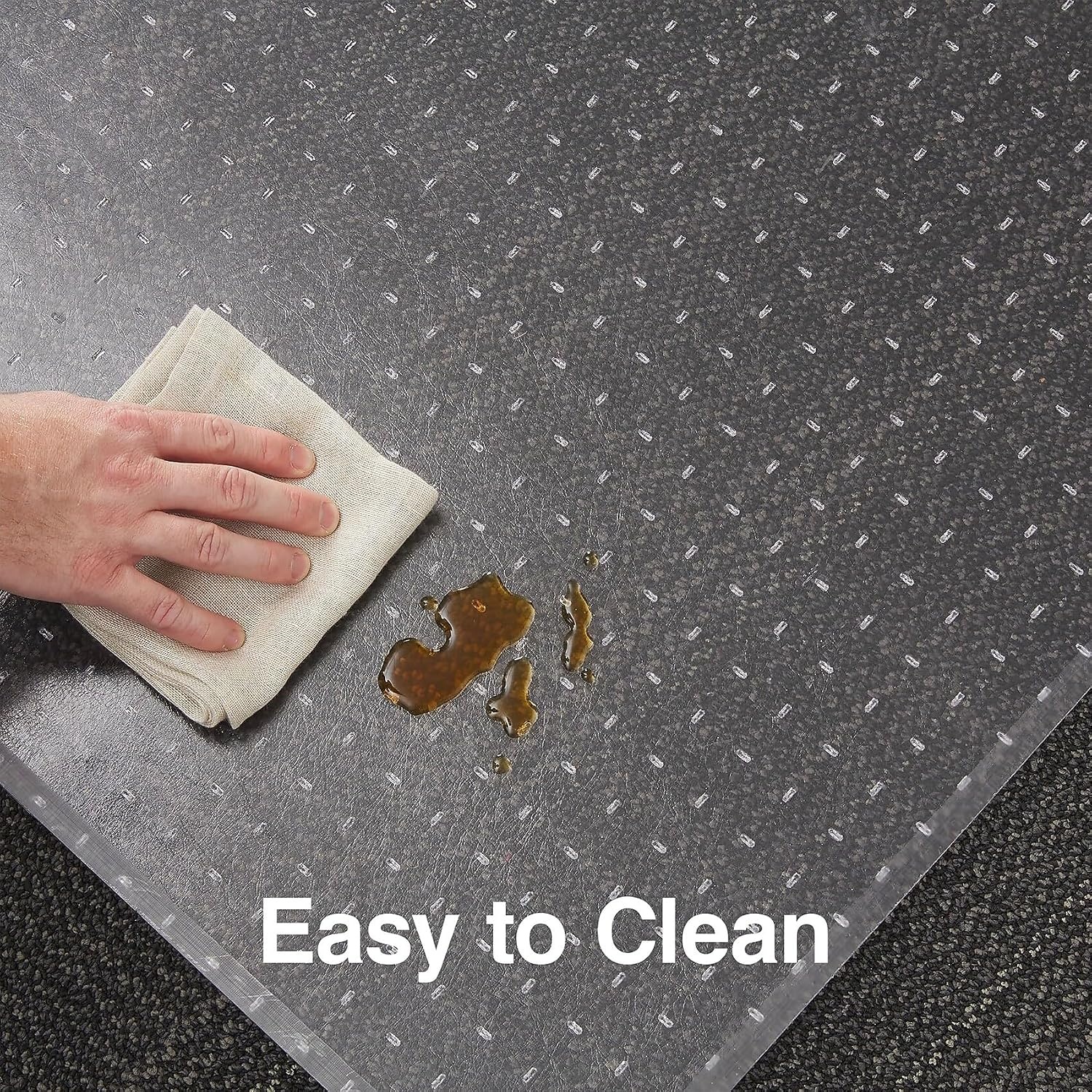 image:imageStaples Carpet Chair Mat 46 x 60 HighPile Clear 20361CC45 x 53