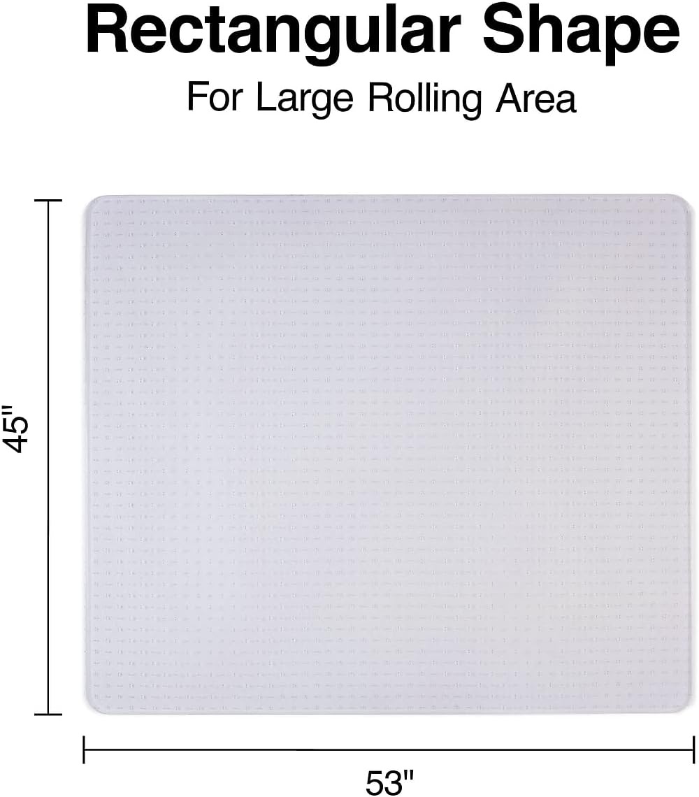 image:imageStaples Carpet Chair Mat 46 x 60 HighPile Clear 20361CC45 x 53