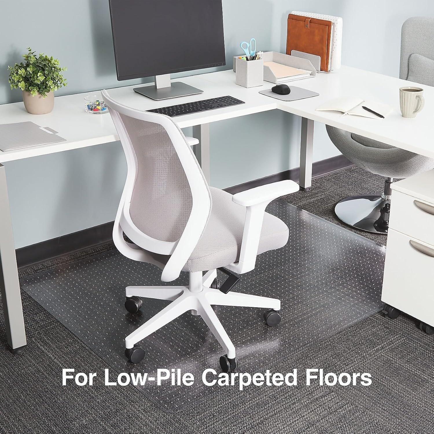 image:imageStaples Carpet Chair Mat 46 x 60 HighPile Clear 20361CC46 x 60