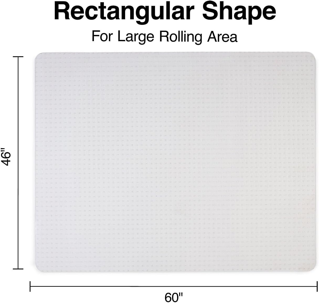 image:imageStaples Carpet Chair Mat 46 x 60 HighPile Clear 20361CC46 x 60