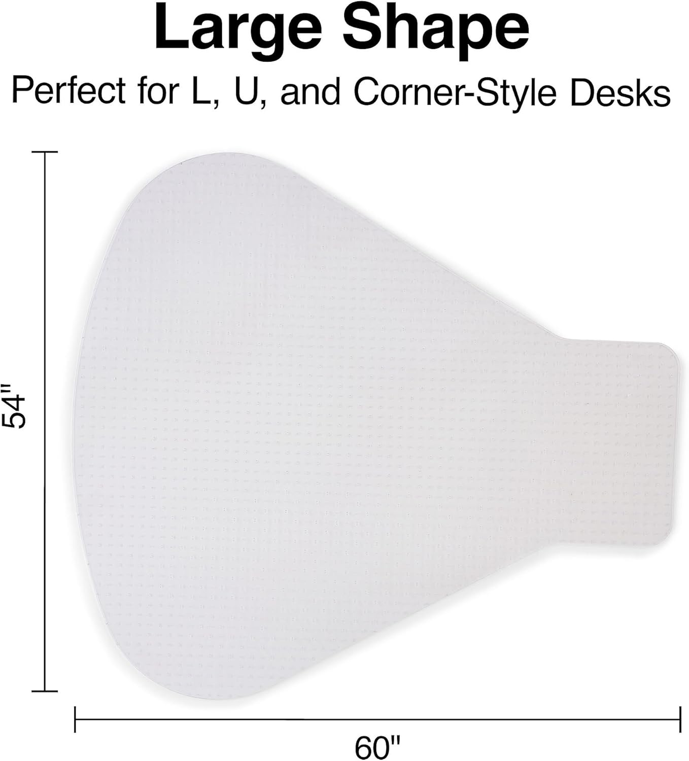 image:imageStaples Carpet Chair Mat MediumPile Clear 20237CC54 x 60