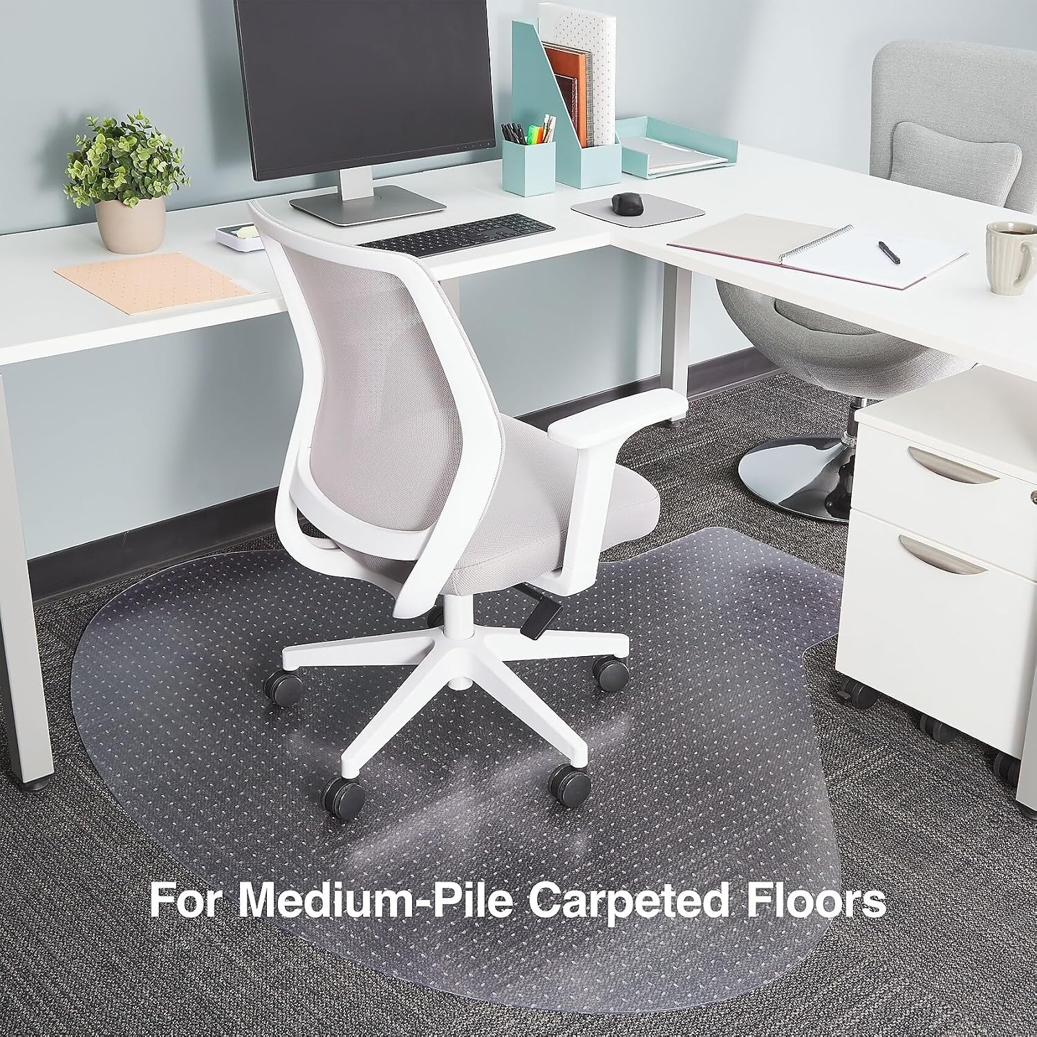 image:imageStaples Carpet Chair Mat MediumPile Clear 20237CC66 x 60