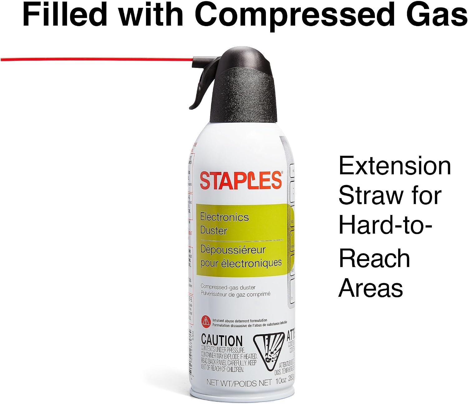 image:imageStaples Compressed Air Duster 10 oz Can for Electronics Keyboards amp Office Devices2