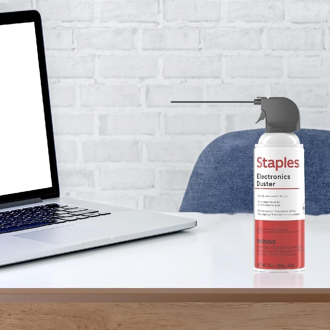 image:imageStaples Compressed Air Duster 10 oz Can for Electronics Keyboards amp Office Devices4