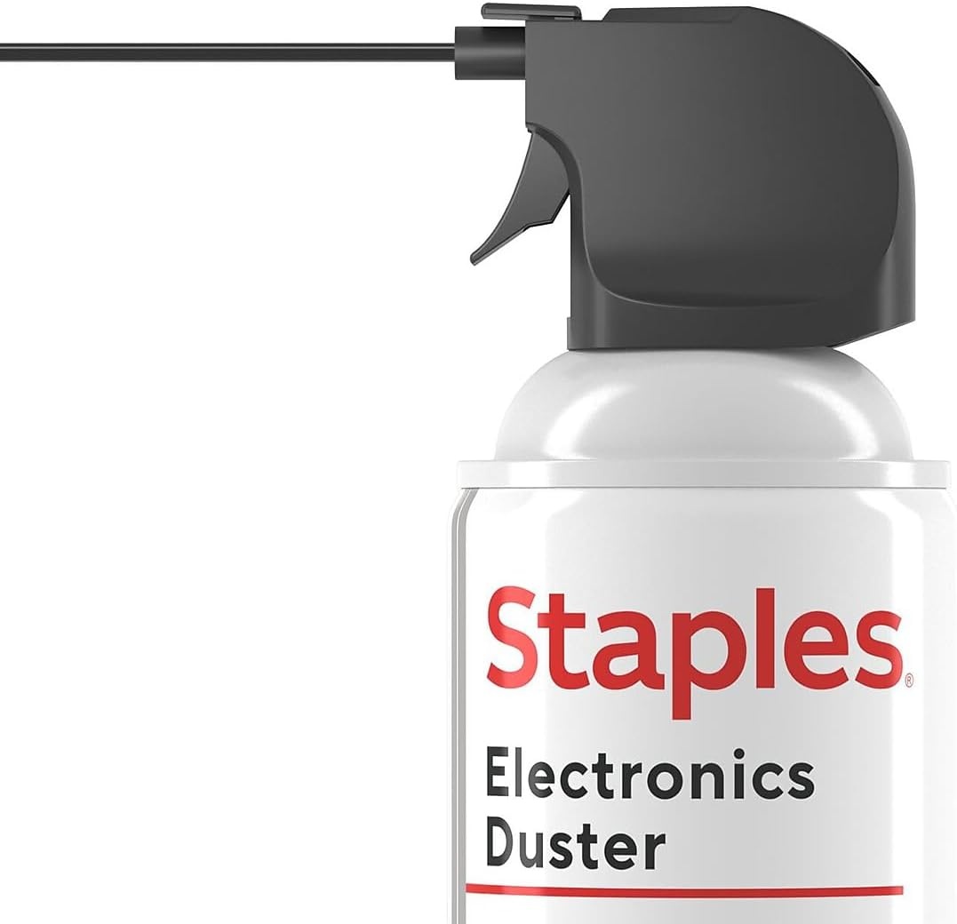 image:imageStaples Compressed Air Duster 10 oz Can for Electronics Keyboards amp Office Devices4