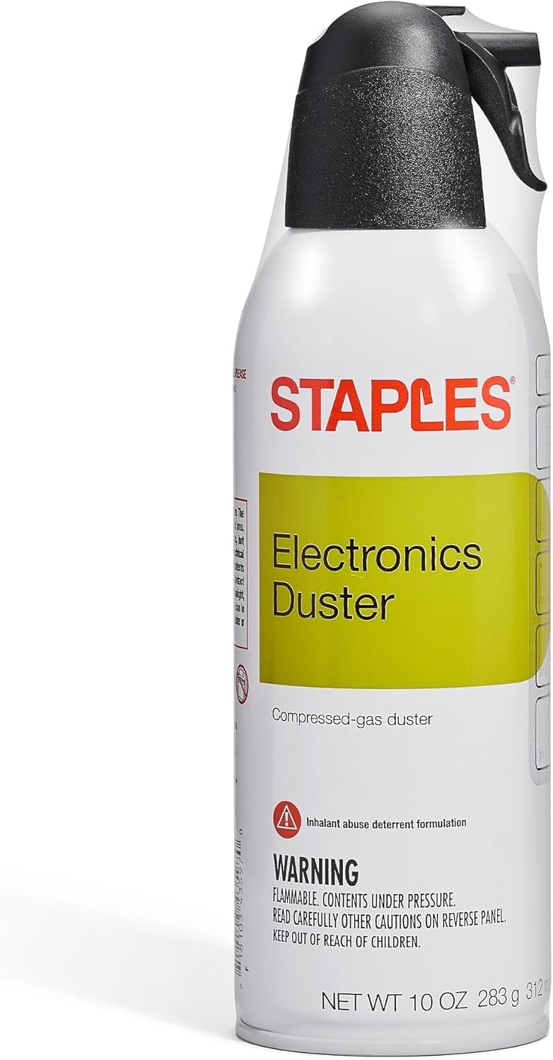 image:imageStaples Compressed Air Duster 10 oz Can for Electronics Keyboards amp Office Devices6