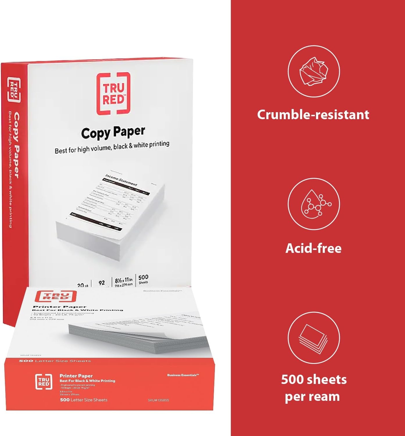 image:imageStaples Copy Paper 11 x 17 92 Brightness 20 lbs Ledger Size Paper For Office School amp Home1 Ream 500 Sheets