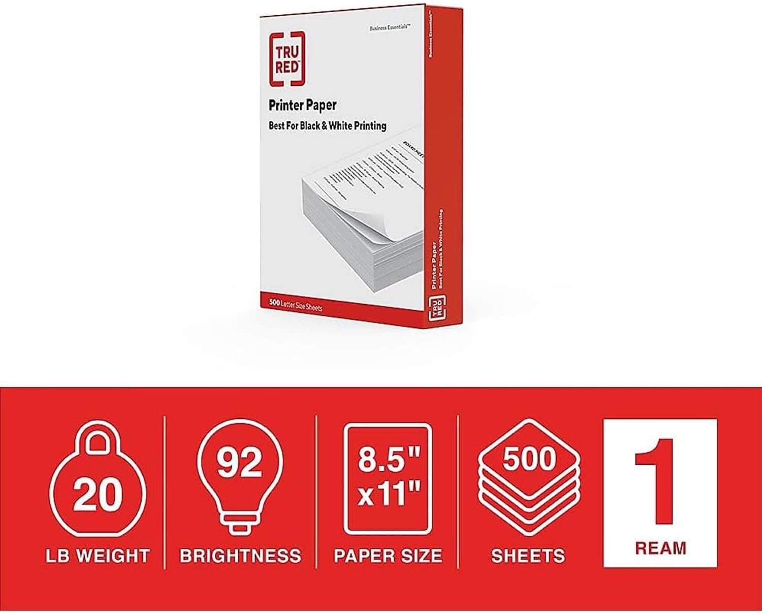 image:imageStaples Copy Paper 11 x 17 92 Brightness 20 lbs Ledger Size Paper For Office School amp Home1 Ream 500 Sheets