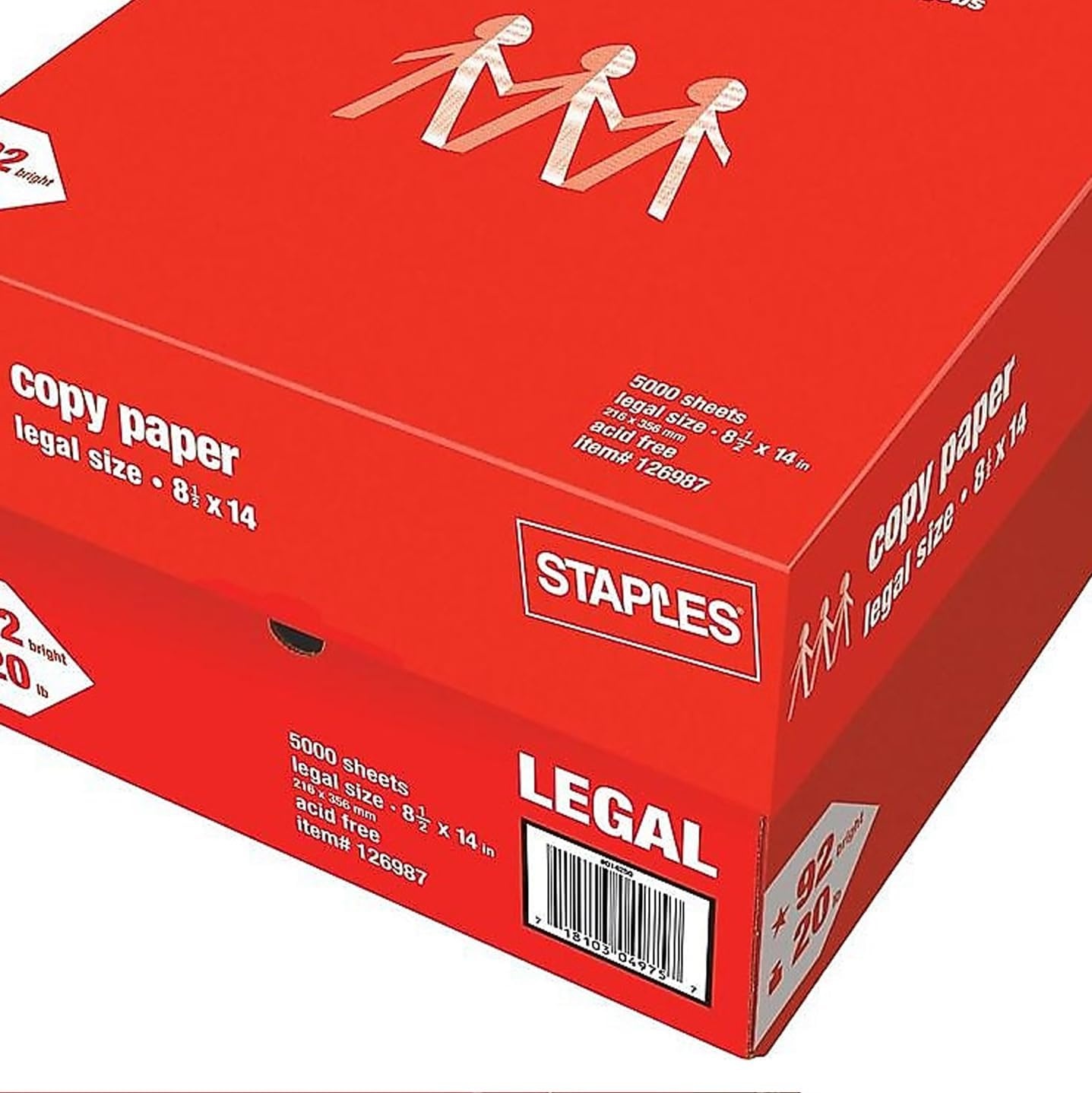 image:imageStaples Copy Paper 11 x 17 92 Brightness 20 lbs Ledger Size Paper For Office School amp Home10 Reams 5 000 Sheets