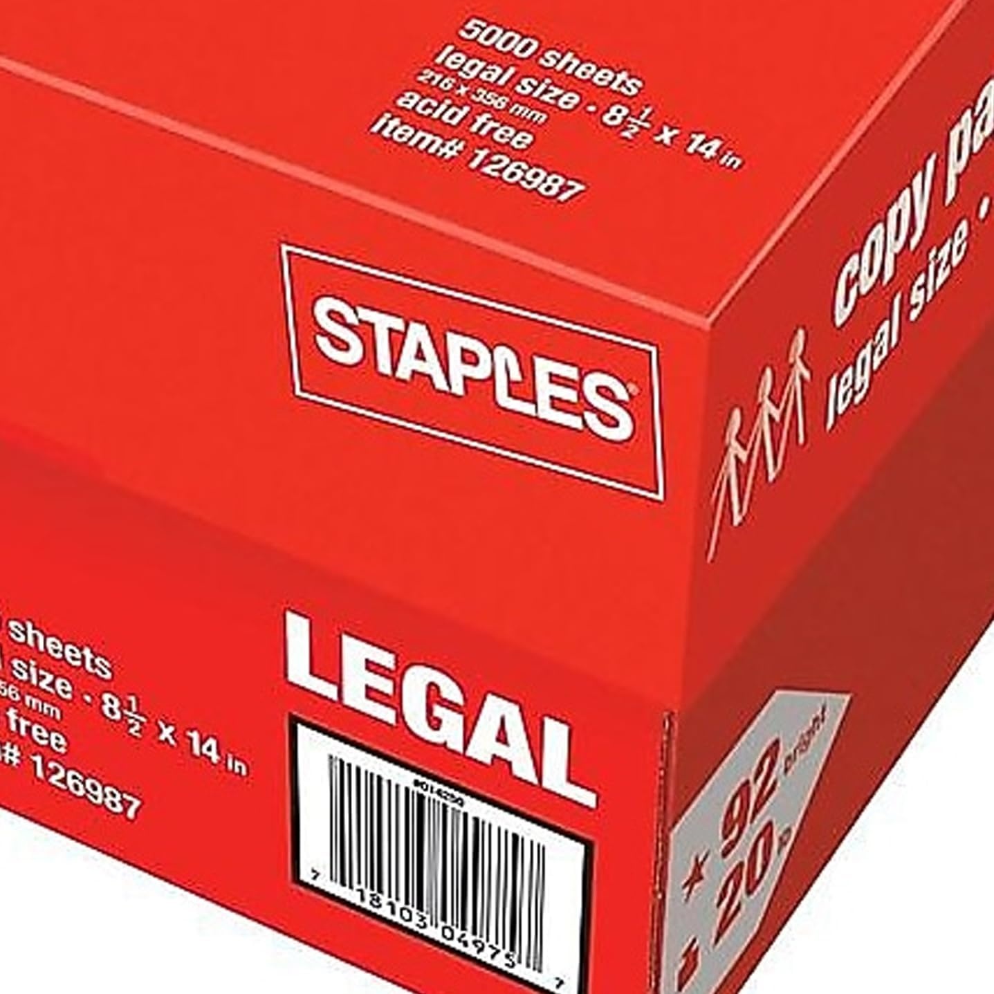image:imageStaples Copy Paper 11 x 17 92 Brightness 20 lbs Ledger Size Paper For Office School amp Home10 Reams 5 000 Sheets
